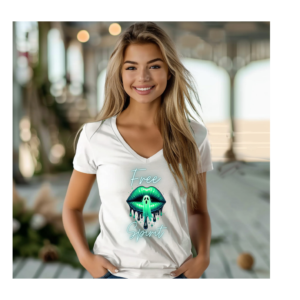 Free Spirit Ghost Lips T Shirt
