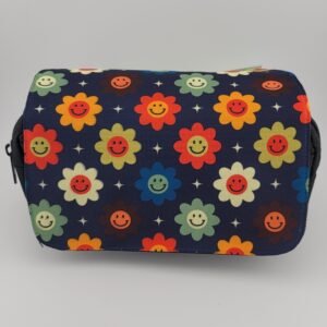 Flower Power Double Zipper Bag