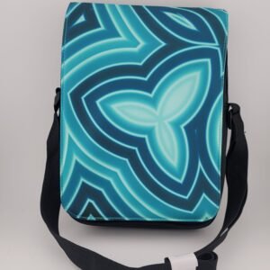 Turquoise Abstract Crossbody Bag