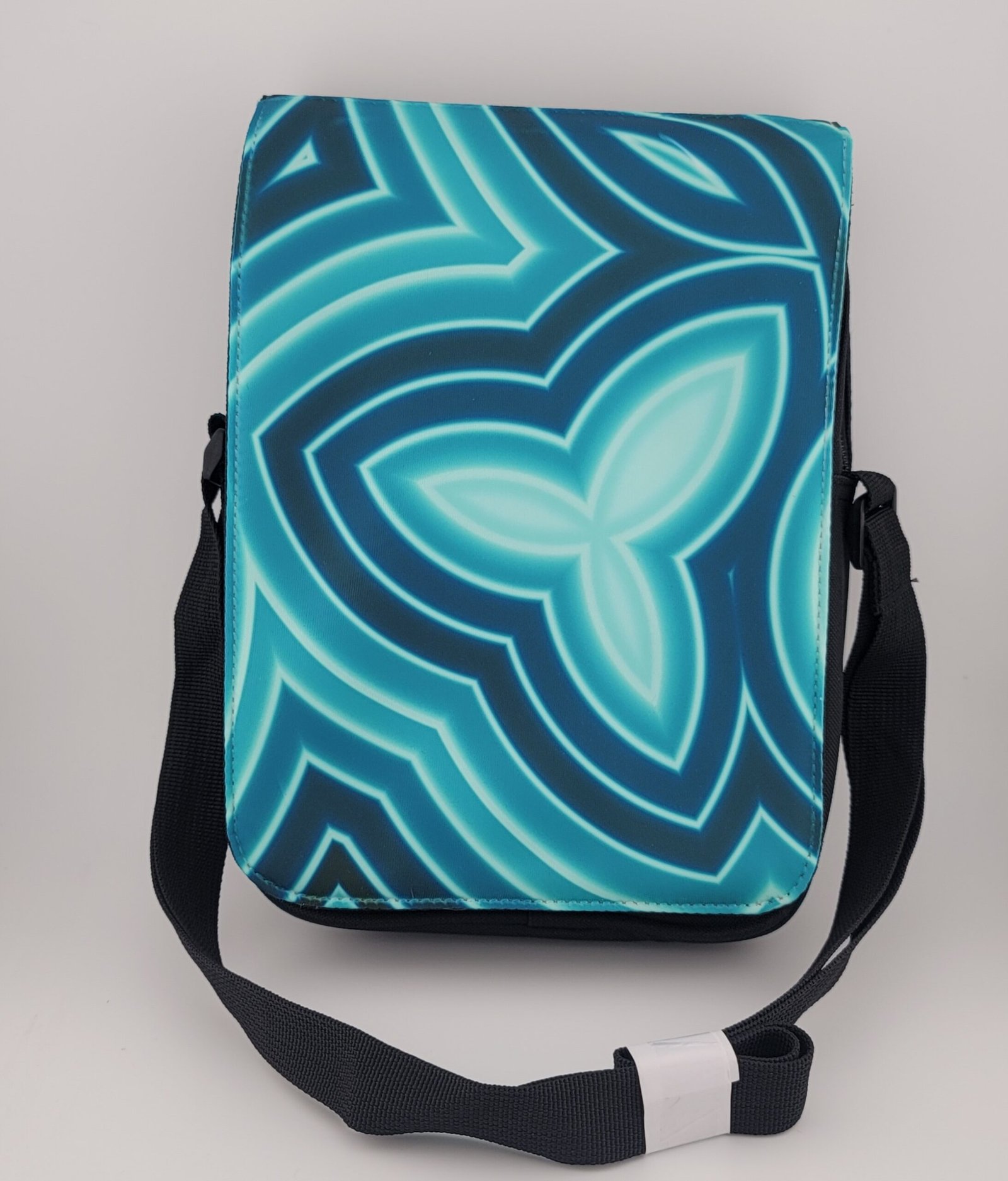 Turquoise Abstract Crossbody Bag