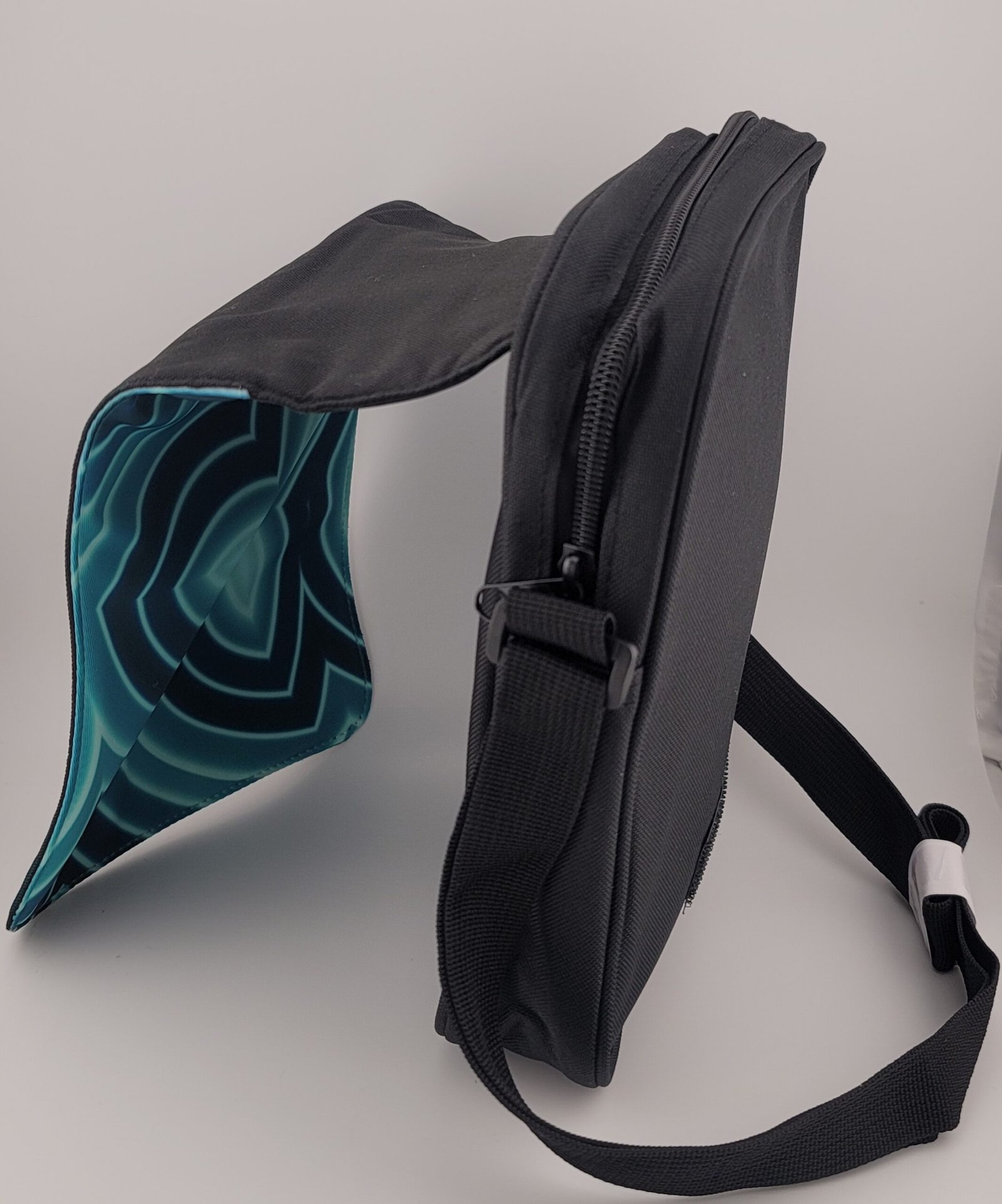 Turquoise Abstract Crossbody Bag - Image 2