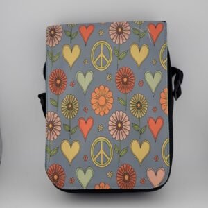 Peace, Love, & Flowers Crossbody Bag