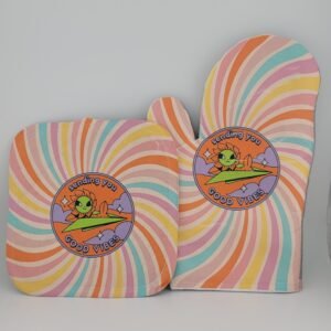 Good Vibes Potholder & Oven Mitt Set