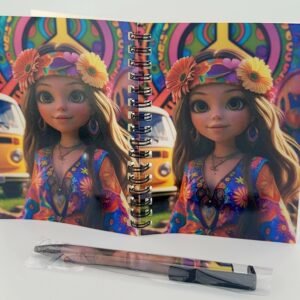 Hippie Girl Notepad & Pen