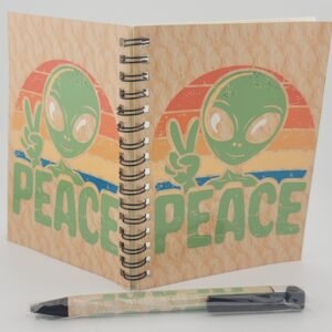 'PEACE Alien' Notepad & Pen