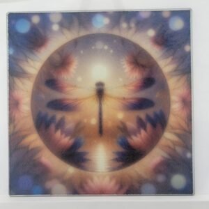 Plum Dragonfly Glass Cutting Boards