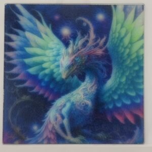 Vibrant Dragon Glass Cutting Board